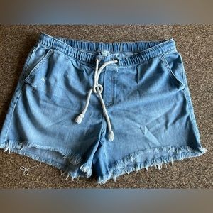 Fun tie denim shorts. By Aerie. Worn just a handful of times.